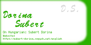 dorina subert business card